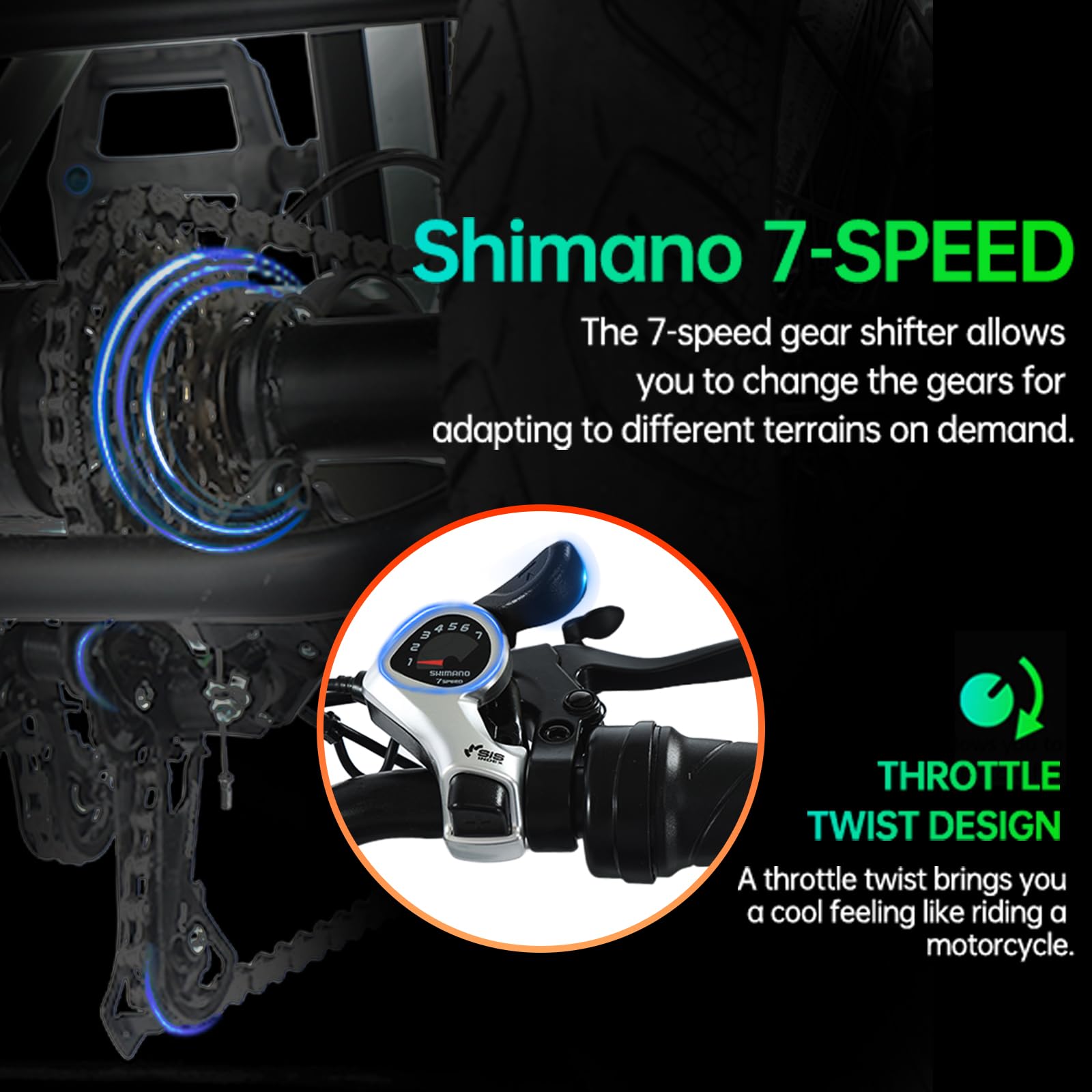 Folding Electric Trike for Adults 350W Step-Through Frame Green 468Wh Battery